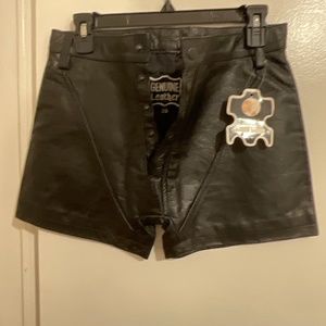 Men’s leather shorts
